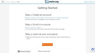 
                            3. Getting Started - Saylor Academy