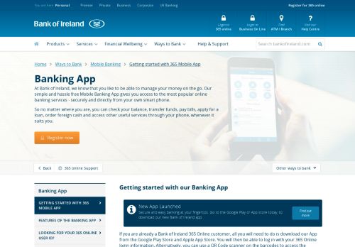 
                            1. Getting started with 365 Mobile App - Bank of Ireland