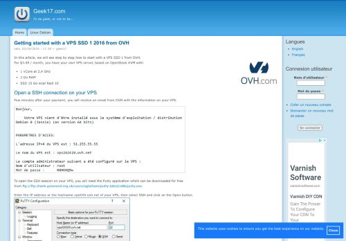 
                            11. Getting started with a VPS SSD 1 2016 from OVH | Geek17.com