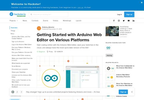 
                            5. Getting Started with Arduino Web Editor on Various Platforms ...