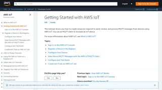 
                            12. Getting Started with AWS IoT - AWS IoT - AWS Documentation