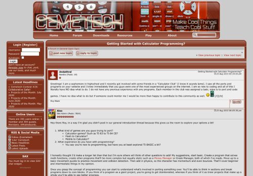 
                            13. Getting Started with Calculator Programming? - Cemetech | Forum ...