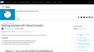 
                            9. Getting started with Cloud Foundry - SAP Developer Center