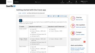 
                            3. Getting started with Crave - SaskTel