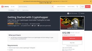 
                            8. Getting Started with Cryptohopper | Udemy
