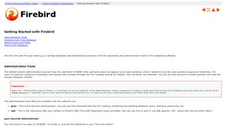 
                            3. Getting Started with Firebird