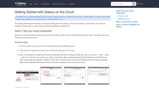 
                            11. Getting Started with Galaxy on the Cloud - GalaxyProject.org