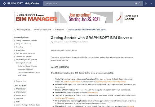 
                            6. Getting Started with GRAPHISOFT BIM Server | Knowledgebase Page ...