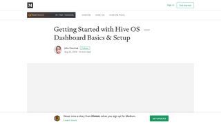 
                            4. Getting Started with Hive OS — Dashboard Basics & Setup - Medium