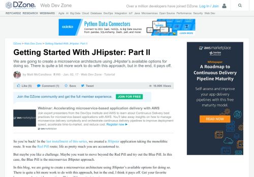 
                            12. Getting Started With JHipster: Part II - DZone Web Dev