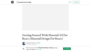 
                            10. Getting Started With Material-UI For React (Material Design For React)