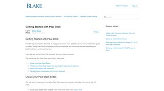 
                            13. Getting Started with Pear Deck – Support @Blake (Information Support ...