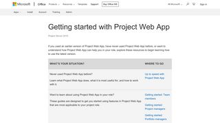 
                            5. Getting started with Project Web App - Project Online - Office Support