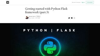 
                            5. Getting started with Python Flask framework (part 3) - Medium