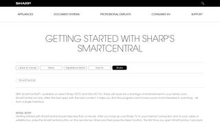 
                            4. Getting Started with Sharp's SmartCentral : Sharp - SharpUSA