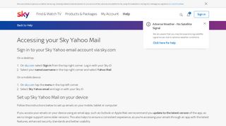 
                            13. Getting started with Sky Yahoo Mail | Sky Help | Sky.com