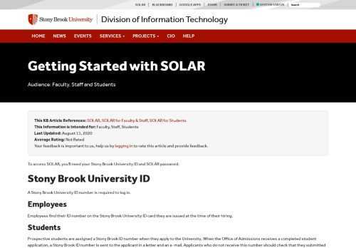 
                            4. Getting Started with SOLAR | Division of Information ...