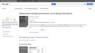 
                            8. Getting started with Spring Framework: covers Spring 5 (4th Edition)