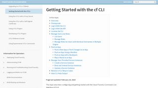 
                            11. Getting Started with the cf CLI | Cloud Foundry Docs