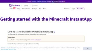 
                            13. Getting started with the Minecraft InstantApp - Scaleway
