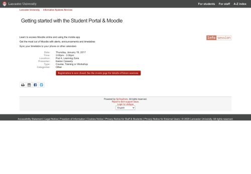 
                            6. Getting started with the Student Portal & Moodle - LibCal - Lancaster ...