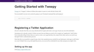 
                            7. Getting Started with Tweepy | Computational Journalism