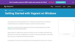 
                            10. Getting Started with Vagrant on Windows — SitePoint