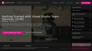 
                            6. Getting Started With Visual Studio Team Services (2018) | Pluralsight