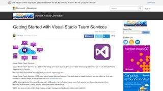 
                            2. Getting Started with Visual Studio Team Services – Microsoft Faculty ...