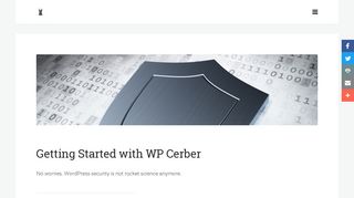 
                            3. Getting Started with WP Cerber – WordPress security, malware ...