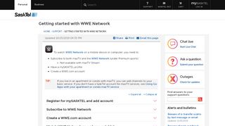 
                            6. Getting started with WWE Network - SaskTel