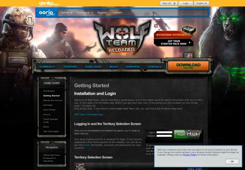 
                            3. Getting Started - Wolf Team - Free MMORPG at Aeria Games