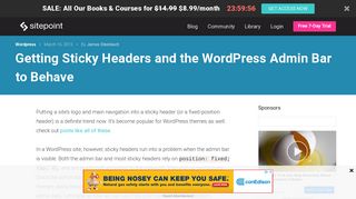 
                            9. Getting Sticky Headers and the WordPress Admin Bar to Behave