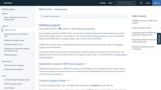 
                            10. Getting support - IBM Cloud