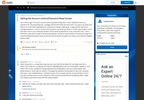 
                            13. Getting the Account Lockout/Password Reset Screen : playstation ...