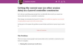
                            11. Getting the current user (or other session data) in a Laravel controller ...