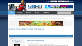 
                            4. Getting the latest World of Warcraft (Legion) - RaGEZONE - MMO ...
