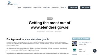 
                            11. Getting the most out of www.etenders.gov.ie – Tender Team