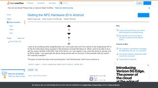 
                            13. Getting the NFC Hardware ID In Android - Stack Overflow