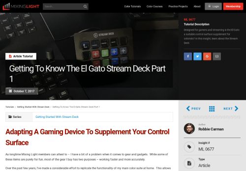 
                            5. Getting To Know The El Gato Stream Deck: Part 1 - Mixing Light