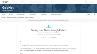 
                            8. Getting User Name through Python | GeoNet