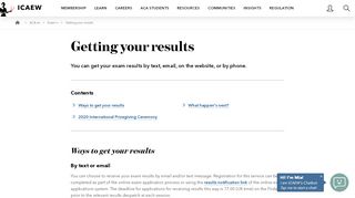 
                            5. Getting your results | Exam results | For current ACA students | ICAEW