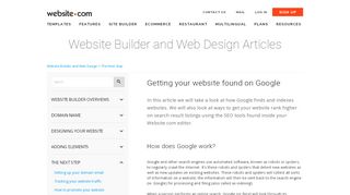 
                            8. Getting your website found on Google — Website.com
