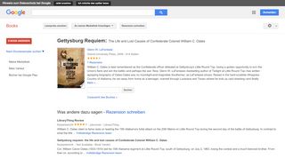 
                            7. Gettysburg Requiem: The Life and Lost Causes of Confederate ... - Google Books-Ergebnisseite