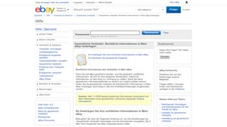 
                            12. Gewerbliche Verkäufer: Rechtliche Informationen in Mein eBay ...