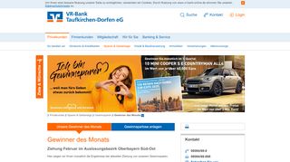 
                            10. Gewinner des Monats - VR-Bank Taufkirchen-Dorfen eG