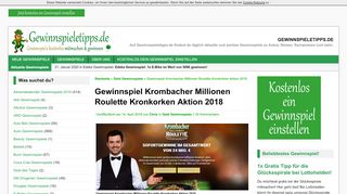 
                            8. Gewinnspiel Krombacher Millionen Roulette Kronkorken Aktion 2018