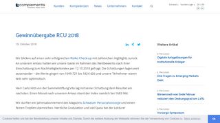 
                            12. Gewinnübergabe RCU 2018 – Complementa – Investments. Wissen ...