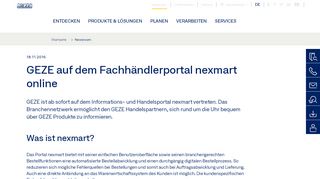 
                            12. GEZE auf Händlerportal nexmart | GEZE