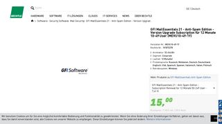 
                            12. GFI MailEssentials 21 - Anti-Spam Edition - Version Upgrade ...